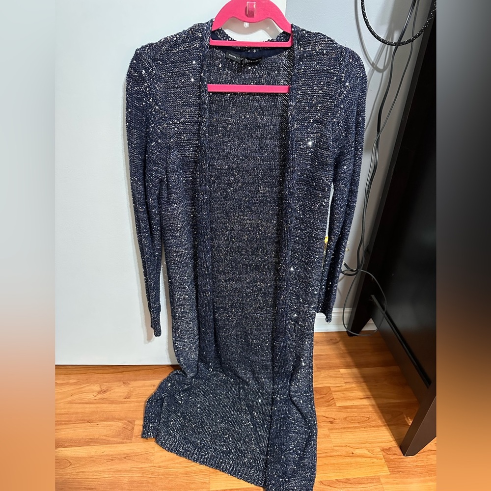 Long Sequin Cardigan | White House Black Market | Size Medium - Picture 1 of 3